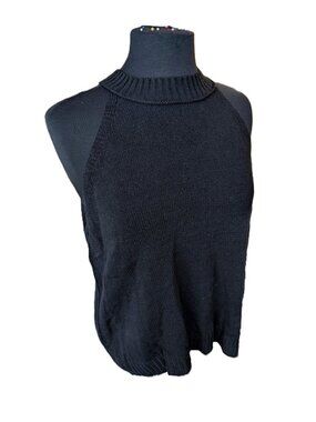 Gilli Black Sleeveless High Neck Knit Sweater Top | NWT